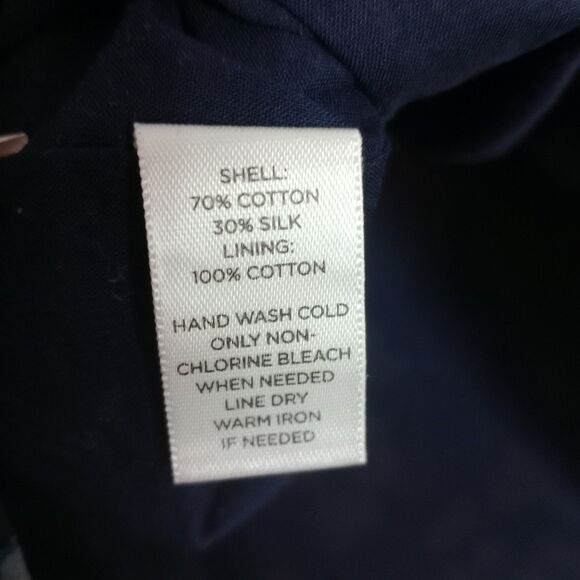 ⭐ Loft Abstract V-neck Sleeveless Silk Blend Blouse Ruffle Lightweight Lined Lge - Picture 7 of 7